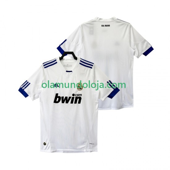 Camisola Real Madrid Retro Homem Equipamento Primeiro 2011 2010 Manga Curta